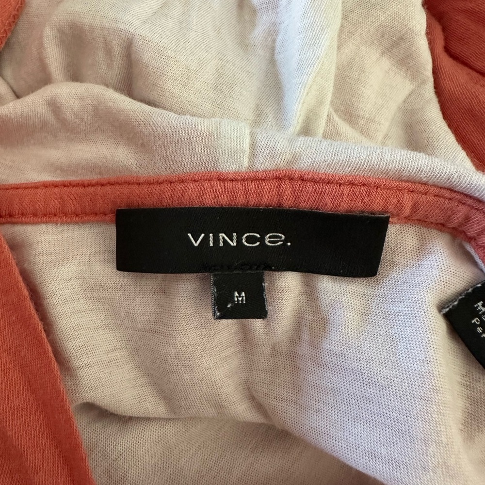 Vince Coral Hooded Long Sleeve Tee Top MEDIUM Soft Lightweight Casual M - Picture 5 of 5